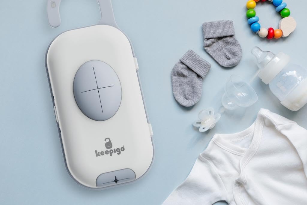 keepigo| Baby blue| Diaper Bag Wipe Dispenser | 3-in-1 Portable Diaper Caddy Organizer, Baby Wipe Holder with Disposable Bags | Baby Essentials for Newborns, Toddlers, Travel & Baby Shower Gifts