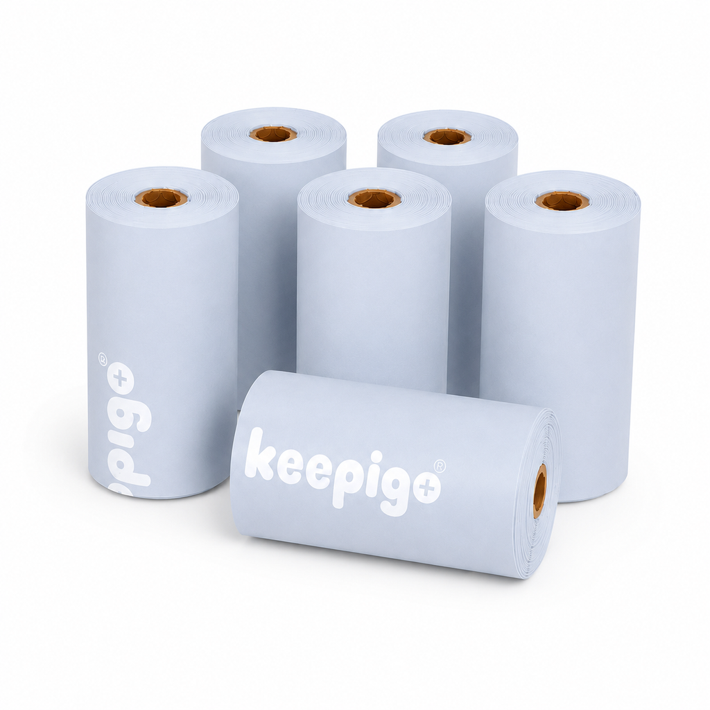 Compostable Disposable Diaper Bags Refills | 6 Rolls, 72 Leak-Proof, XL Biodegradable Baby Poop Bags | Eco-Friendly Diaper Trash Bags for Home, Travel, Pet Waste | Odor-Free