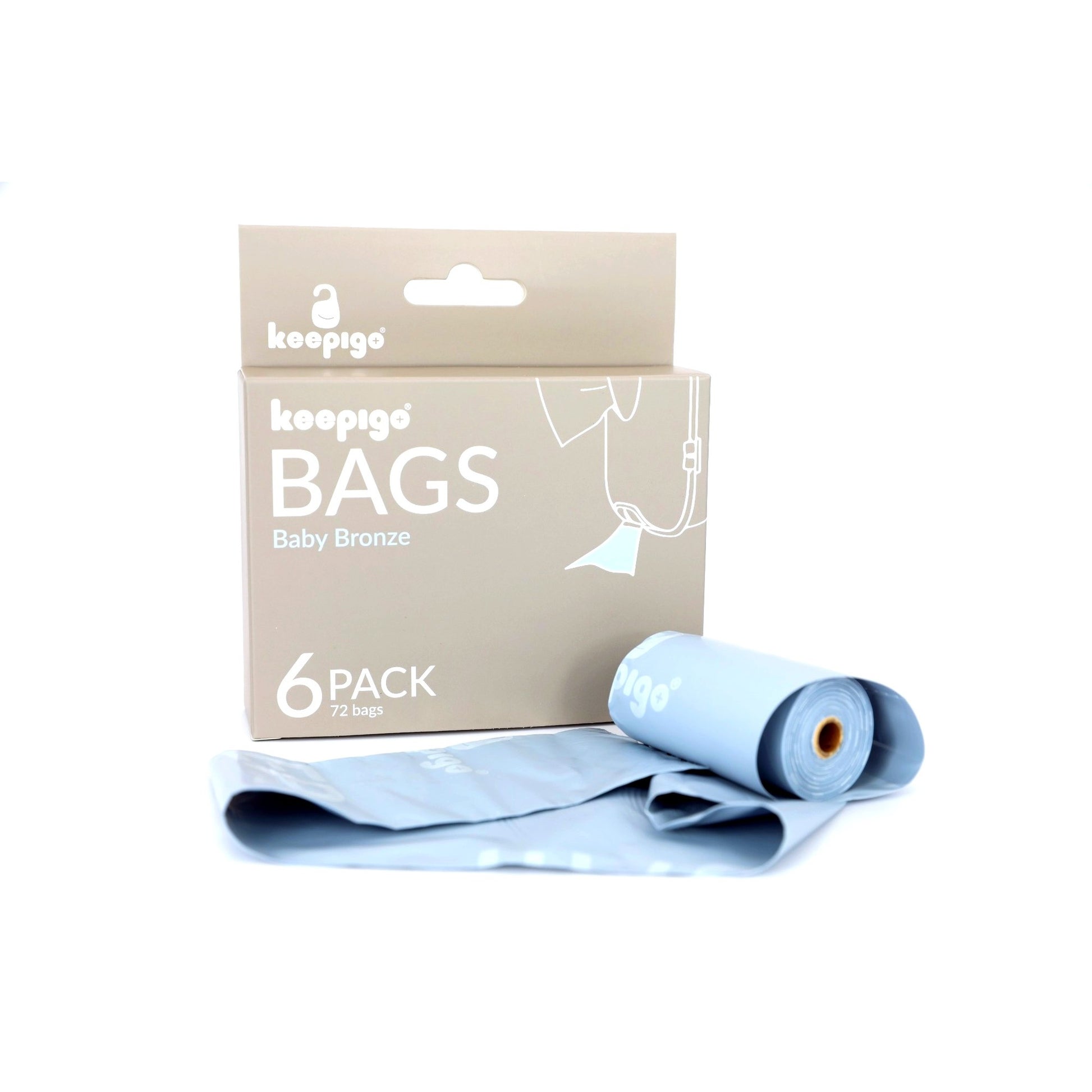 Compostable Disposable Diaper Bags Refills | 6 Rolls, 72 Leak-Proof, XL Biodegradable Baby Poop Bags | Eco-Friendly Diaper Trash Bags for Home, Travel, Pet Waste | Odor-Free