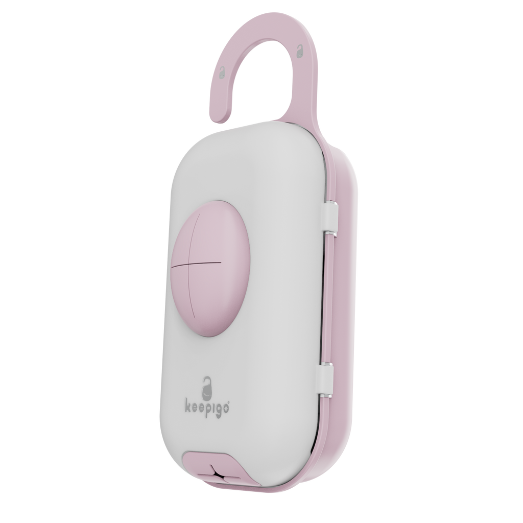 Keepigo| Baby Beige| Diaper Bag Wipe Dispenser | 3-in-1 Portable Diaper Caddy Organizer, Baby Wipe Holder with Disposable Bags | Baby Essentials for Newborns, Toddlers, Travel & Baby Shower Gifts