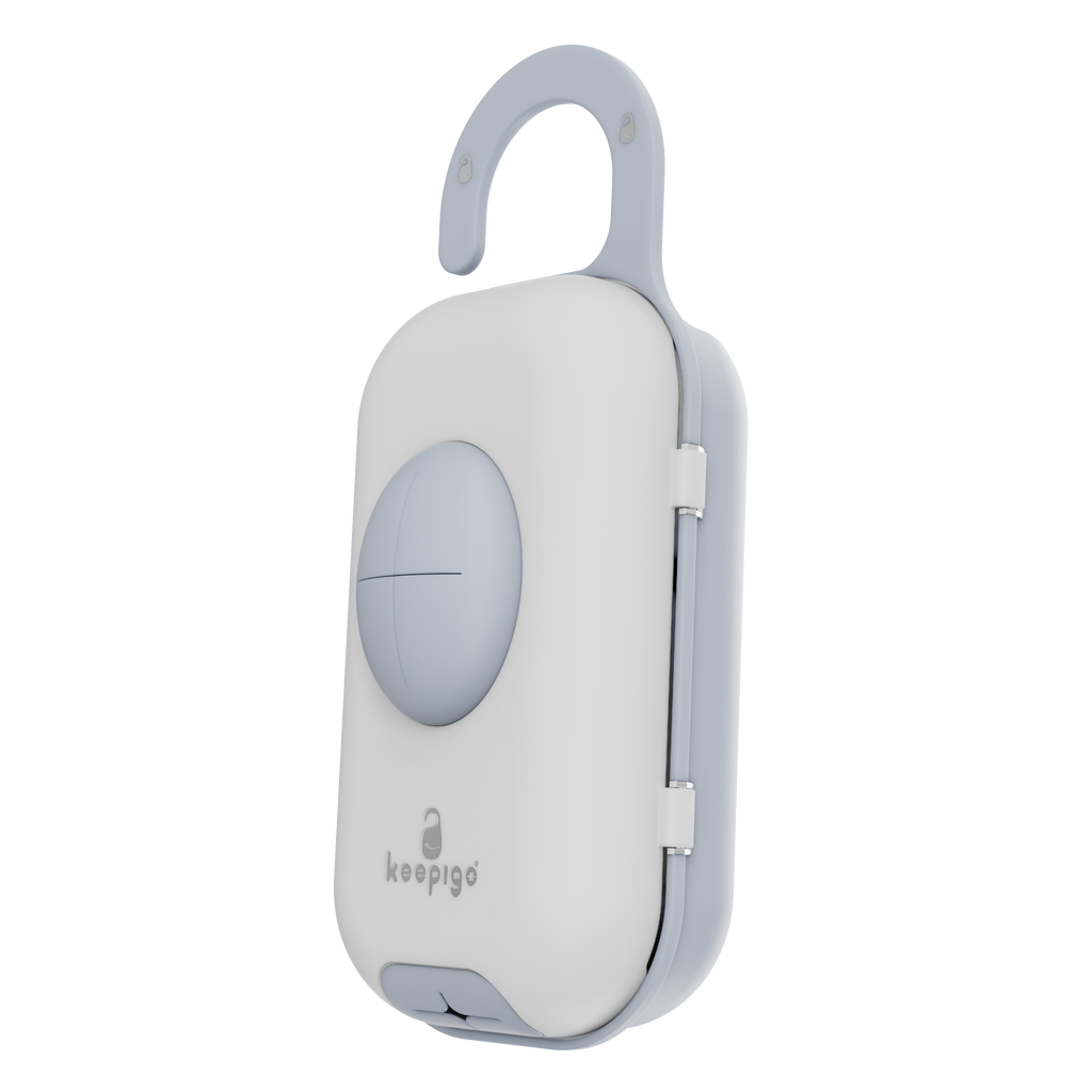 Keepigo| Baby Beige| Diaper Bag Wipe Dispenser | 3-in-1 Portable Diaper Caddy Organizer, Baby Wipe Holder with Disposable Bags | Baby Essentials for Newborns, Toddlers, Travel & Baby Shower Gifts