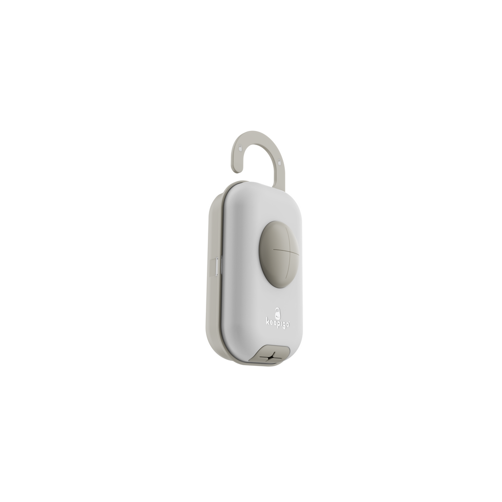 Keepigo beige, Diaper Bag Wipe Dispenser | 3-in-1 Portable Diaper Caddy Organizer, Baby Wipe Holder with Disposable Bags | Baby Essentials for Newborns, Toddlers, Travel & Baby Shower Gifts
