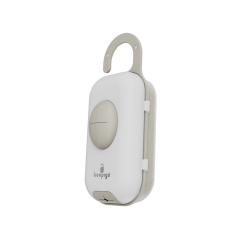 Keepigo beige, Diaper Bag Wipe Dispenser | 3-in-1 Portable Diaper Caddy Organizer, Baby Wipe Holder with Disposable Bags | Baby Essentials for Newborns, Toddlers, Travel & Baby Shower Gifts